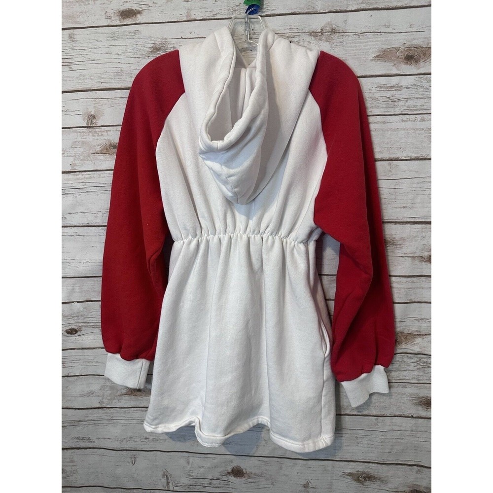 White & Red Hoodie Romper - Picture 4 of 6